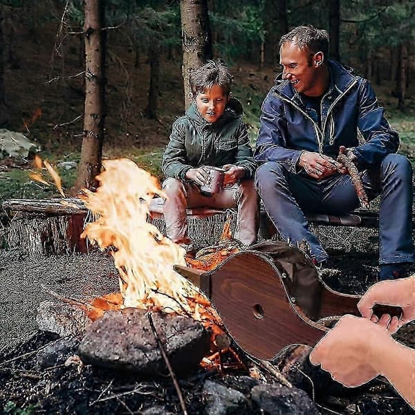 Stora träbälgar, träkaminbälgar munstycke med hängsnöre, för öppen spis, grill (liten) Small