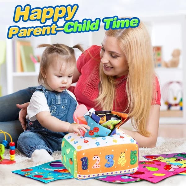 Montessori babyboks, babyleker, magisk bleieboks, sensoriske utviklingsleker for babyer