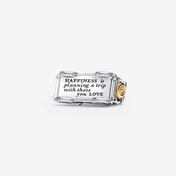 Pandora - Two-tone Adventure Car Charm - Sterling Silver, 14k Gold Plating