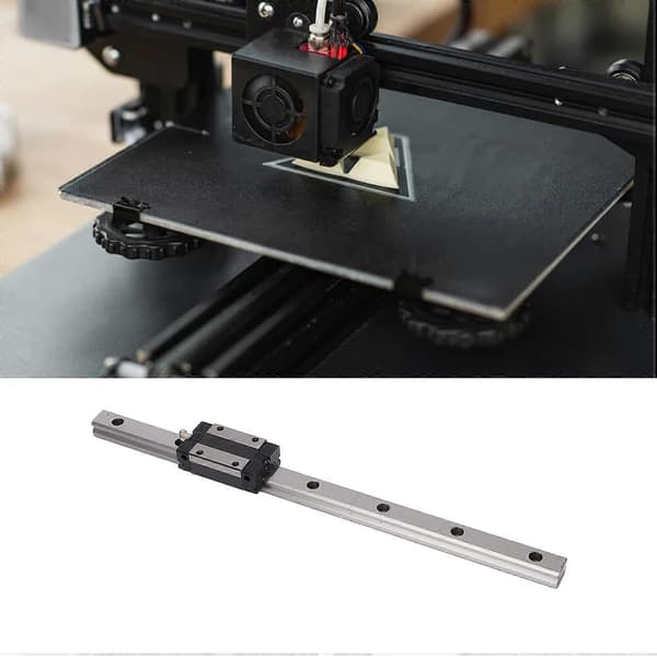 Firkantet lineær skinneføring lejestål EGH20CA glidesæt, 1 sæt, højhastighedsbevægelse til 3D-printer, CNC-dele og automatiseringsenheder (400 mm)