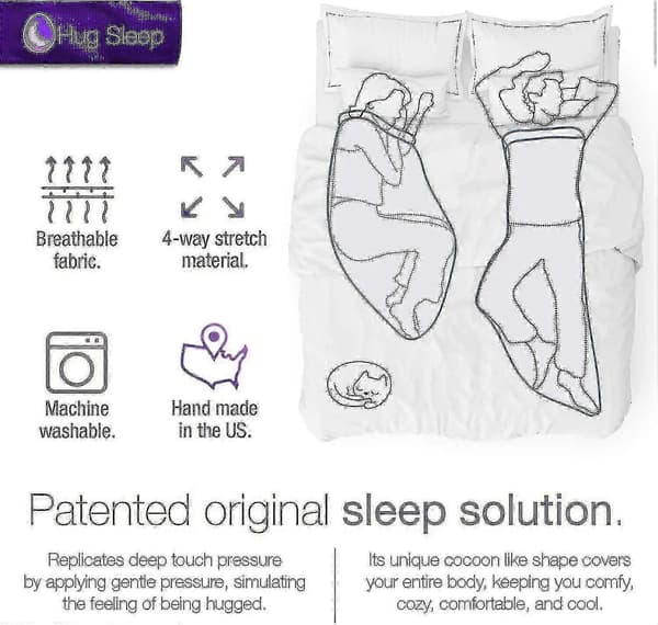Hug Sleep, Sleep Pod Move Filt för män, kvinnor, tonåringar och barn M