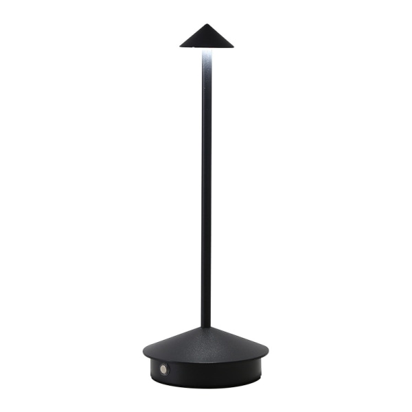Dimbar LED-bordlampe i aluminium, IP54-beskyttelse, innendørs/utendørs bruk, H29cm, EU-plugg - svart