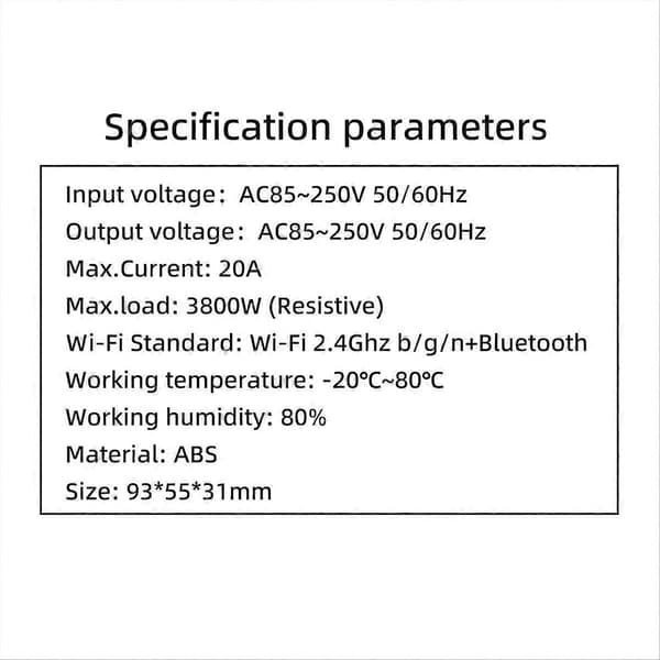 WiFi-temperaturströmbrytare med 1M-sensor EWelink Smart WiFi 20A termostat temperaturströmbrytare stöder