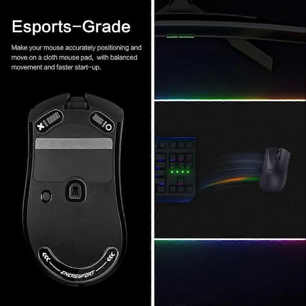 Erstatningsmusefødder til Razer DeathAdder V3 Pro for forbedret glid og præcision i gaming, hvid White