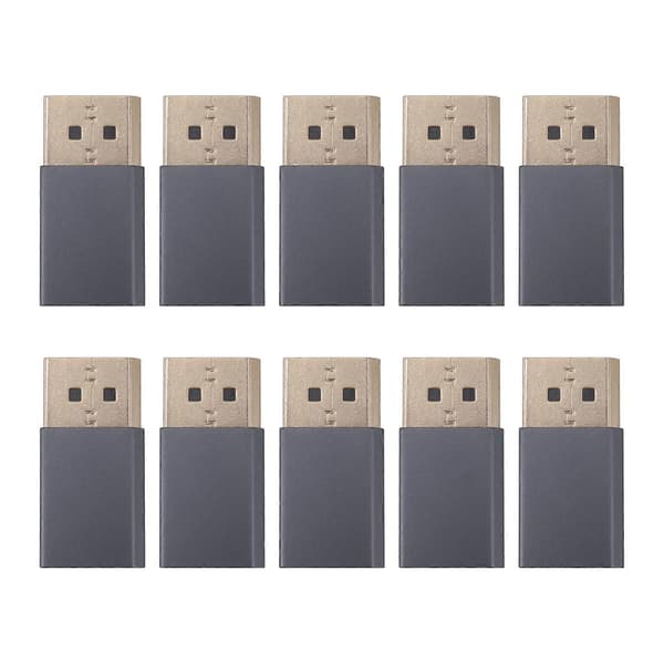 10 stk. 4K Displayport Dummy Plug DP Virtuel Skærmadapter EDID Hovedløs Ghost Emulator Grafikkort Cheater Grey