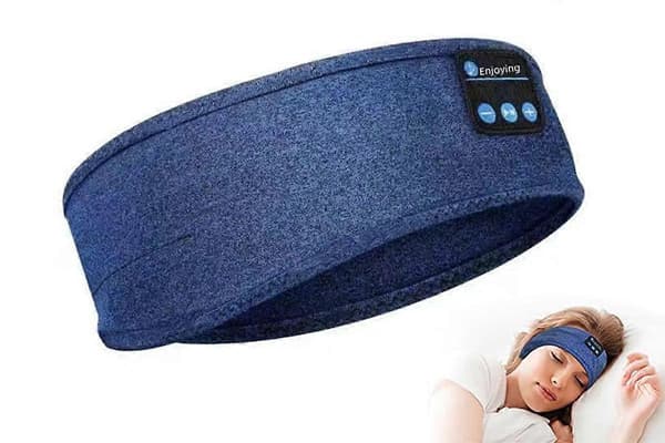 Bluetooth musikkhodebånd sovemaske for løping, yoga og samtaler Blue One Size
