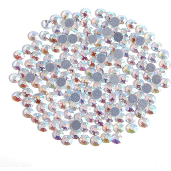 6000 st Hotfix Kristaller AB Rhinestones för DIY-hantverk, SS10 (2,7-2,9 mm) Crystal AB Crystal AB SS10
