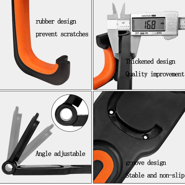 Vertikal Sykkelkrok Veggfeste Sykkel Sykkelhenger Mtb Sykkel Vegg Oppbevaring Organizer Holder Orange