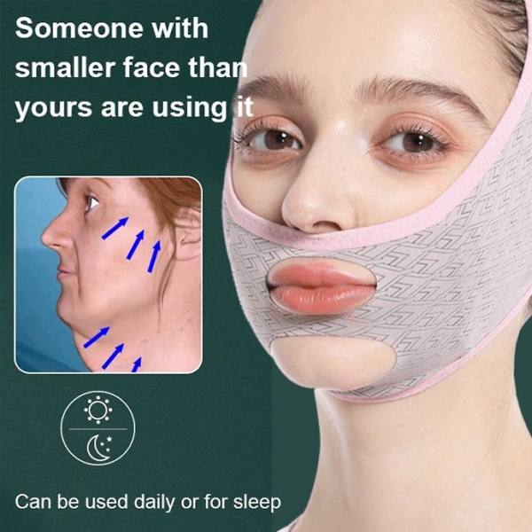 Beauty Face Sculpting Sleep Mask, V Line løftemaske Facial Slanking Strap As shown