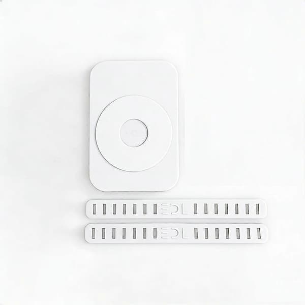 Multifunktionel Strip Clip Etui Telefon Audio Dekoder Opbevaringstaske USB Lomme Telefon Taske Magnetisk Elastisk Rem Sæt Hvid White