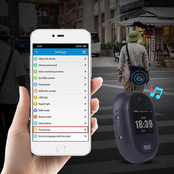 4G Personlig GPS Tracker til Børn Ældre Real Time SOS Tracking Med Snor Black One Size