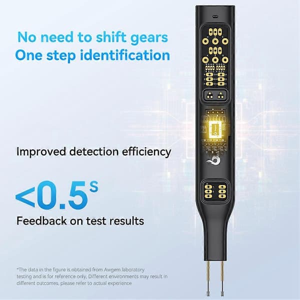Awgem, TO2P Multifunktionel Optokobler Tester Transistor Tester til NMOS/PMOS Rør PNP/NPN Triode Transistor til IGBT/431 Test