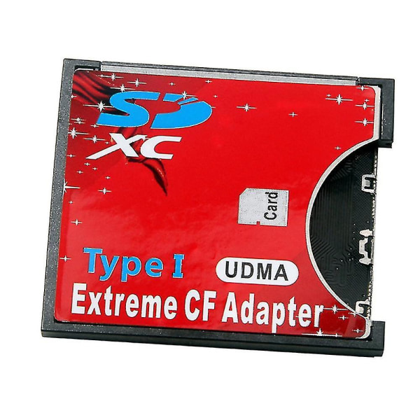 Ny SD-til-cf-korthylse støtter trådløst wifi SD-kort type I-adapter Slr-kamera Rød