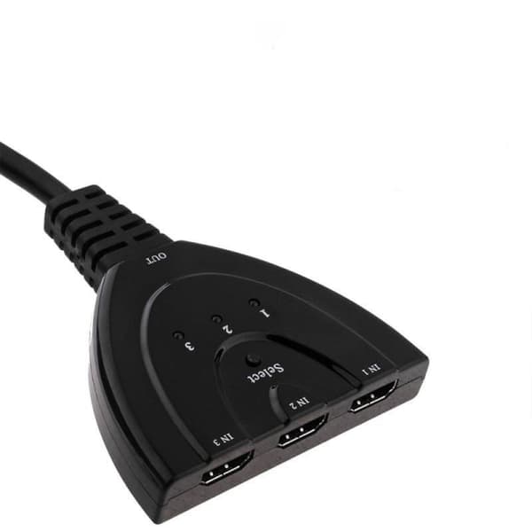 HDMI-bryter, 3-veis Svart