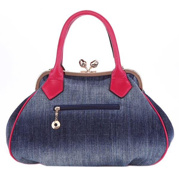 Axelväska i denim Red