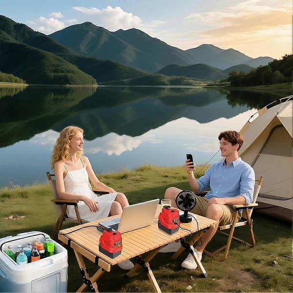 Til Milwaukee 18V til 12V Step-Down Converter Strømbatteriadapterhjul, til de fleste 12 Volt in-Vehicle enheder