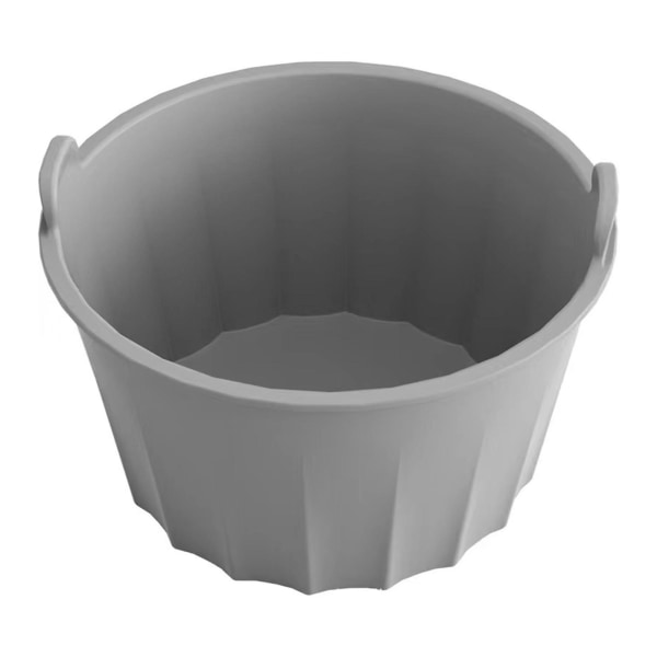 Pyöreä liesitaso Ruokalaatuinen uudelleenkäytettävä tarttumaton lämmönkestävä kahvalla BPA-vapaa astianpesukoneessa turvallinen pyöreä hidas liesi keittiötarvikkeet Tianyuhe Grey