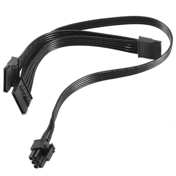 2 stk. 6-bens til 3x SATA-driverstrømkabel til Evga Supernova 650 750 850 1000 1600 2000 G2 G3 P2 T2