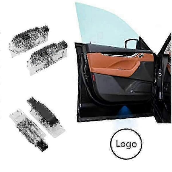 2 STK LED Bildørlys Projektor til Dodge Challenger SRT Scat Pack Demon 3000K Golden 4PCS