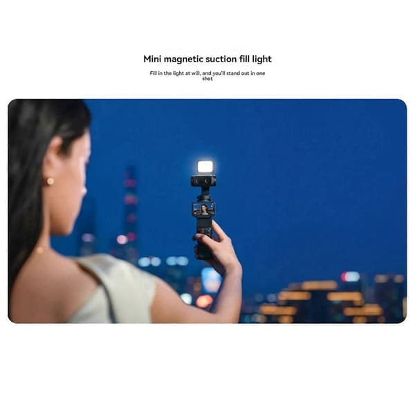 Til Insta Luna Ultra Mini LED-lys Magnetisk Fyldlys Hjælpevideo Selfie-lys Vlog Live Streaming Belysningssæt A Black