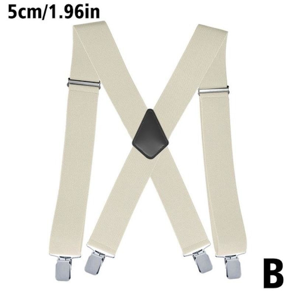 Sorte justerbare seler til mænd unisex bukser elastisk sort one size