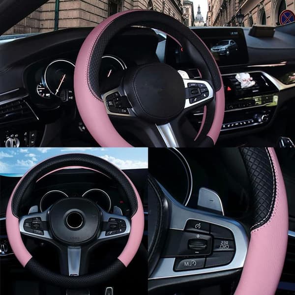 (Svart Rosa) Rattmuff, Konstläder Bilratt
