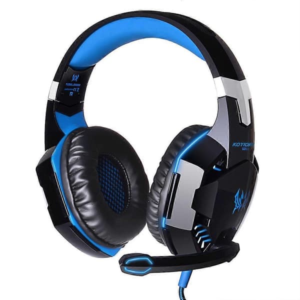 KOTION EACH Over-ear spillhodesett Blue Black