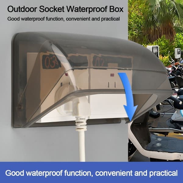 Switch Protection Cover Socket Waterproof Box TRANSPARENT transparent stretchable-stretchable