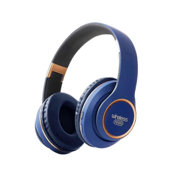 Högkvalitativt och hantverksmässigt headset Bluetooth-headset Trådlöst samtalshörlurar Subwoofer Live 5.0 Bluetooth-headset Blue One Size