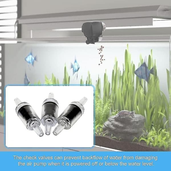 Kontrollventiler for akvarieluftpumpe, enveis kontrollventil for akvarium, enveis kontrollventil for akvarium, kontrollventil for akvarium, svart