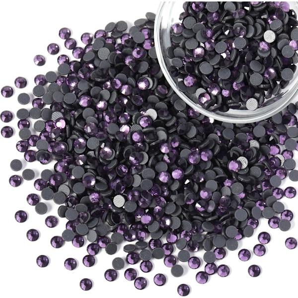3000 kpl Violetti Hotfix Strass -kiviä, SS16, 3,8-4,0 mm askarteluun ja vaatteisiin Violetti Violet SS16