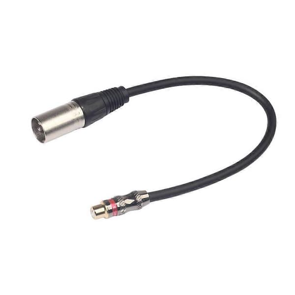 RCA hun til XLR han kabel, XLR til RCA konverter lydadapter patchkabel skifter -30cm Black