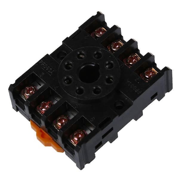 8-pin PF083A relébasekontakt Black