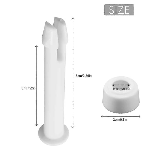 Ersättningsledstift och tätningslock för Intex-pool, 24-pack 6 cm ABS-set Bianco
