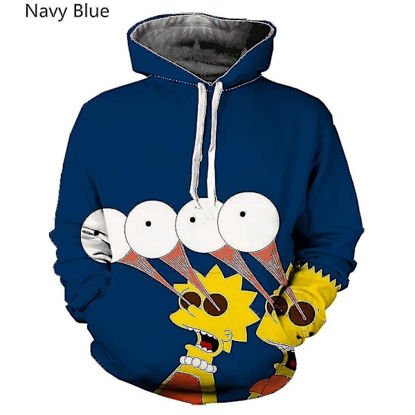 2023 Ny The S-simpsones Tryckt Herr & Dam 3D Tröja Högkvalitativ Huvtröja Nyhet Streetwear Mode Hoodie 4 M