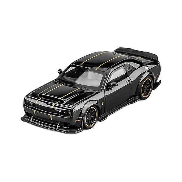 Gave 1/32 Dodge Hellcat Modelbiler Trykstøbt Legeringslegetøjsbil med Lyd- og Lysfunktioner Samleobjekt Træk-tilbage-køretøj