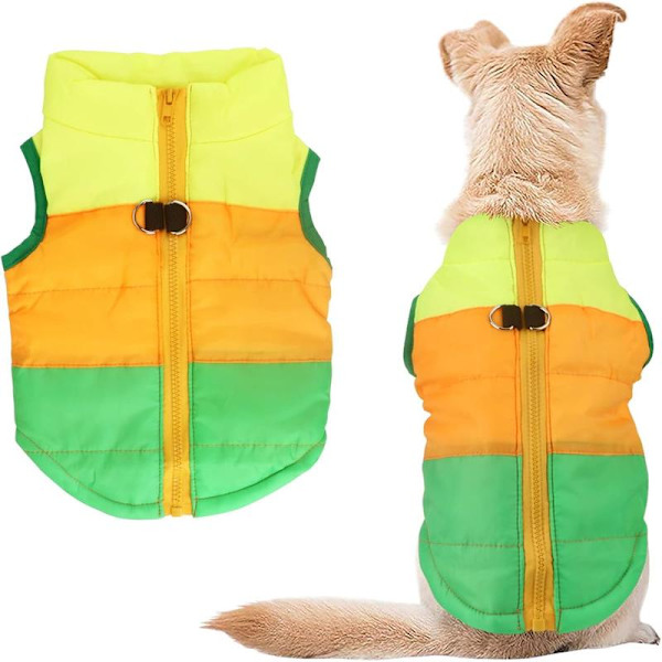Hund Katt Kappa med koppel Ankare Färg Patchwork Vadderad