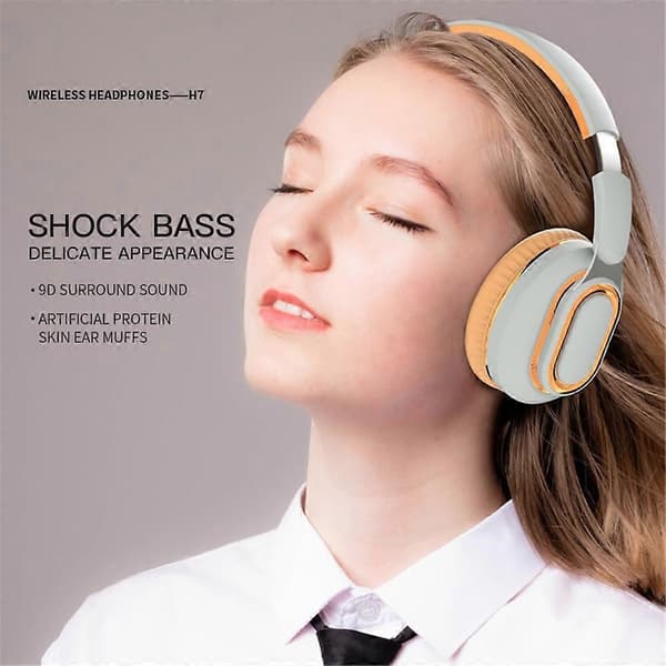 Kokoontaitettavat langattomat Bluetooth-kuulokkeet Gray