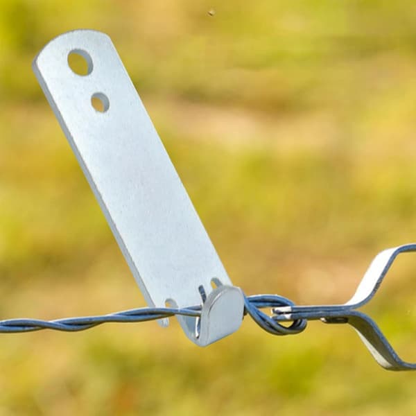 Hegnstrådsnoere til T-stolpeclips, 2X robuste stål T-stolpeclips trådstrammer, ergonomisk multifunktionelt trådsnoeværktøj, rustfrit hegnsværktøj