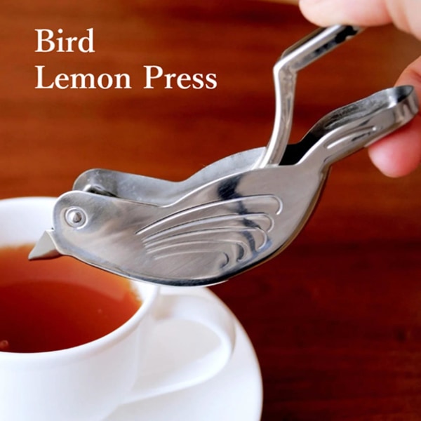 2 stk Juicer-presser Enkel å rengjøre Arbeidsbesparende fugleform i rustfritt stål bærbar manuell sitronpresser kjøkkenutstyr