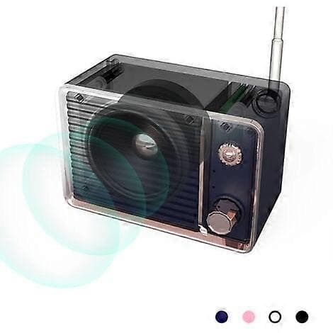 Retro trådløs Bluetooth-høyttaler, søt mini bærbar høyttaler (blå)