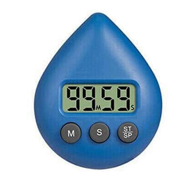 Digitalt badeværelsesur Vandtæt bruseur Timer Temperatur Fugtighed Visuel nedtællingstimer Vægur Blå Blue