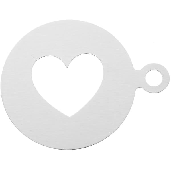 Cakesicles Form Kaffeschabloner Set Kaffemall Schabloner Kaffemålningsschabloner Hjärtformad Schablon Silver