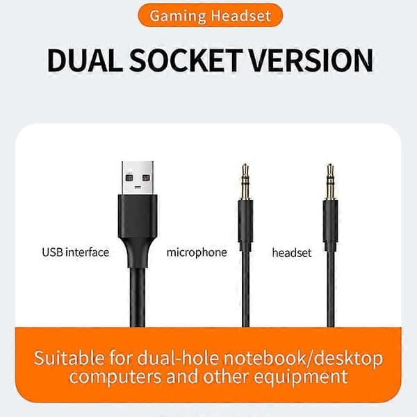 PANTSAN PSH-100 USB Kablet Gaming Hovedtelefon Headset med Mikrofon, Farve: 3.5mm Hvid Not Specified