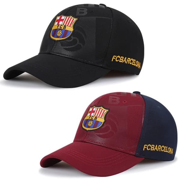 2 Barcelona brodert caps Svart+Rød