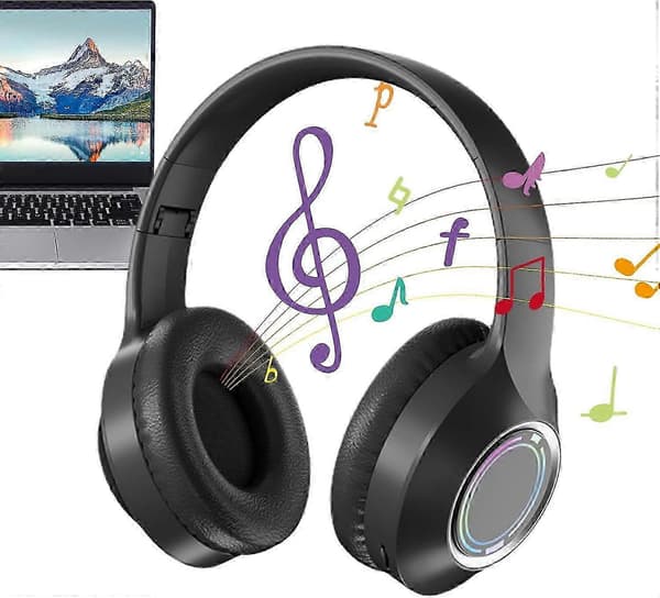 Sammenfoldeligt trådløst headset | Letvægts trådløst headset | Bløde ørekopper med