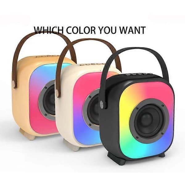 NR168D 10W Bærbar Udendørs Farverig Bluetooth Højttaler Subwoofer Coffee