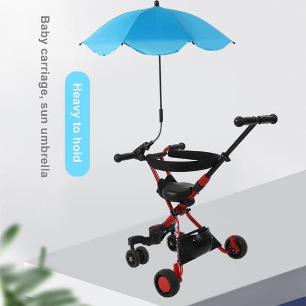 Universel Stolparasol med Justerbar Klemme, UPF 50+ Clip-on Parasol AuBY Sort