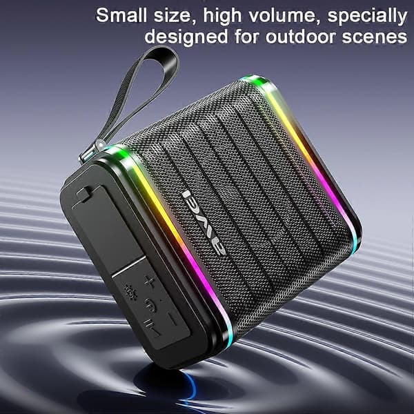 awei KA3 15W bærbar Bluetooth-høyttaler med RGB-lys Svart
