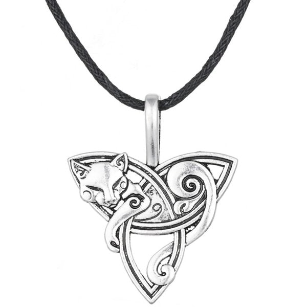Halskæde Keltisk symbol Ræv/Kat Wicca Hedensk mytologi Amulet Sølv